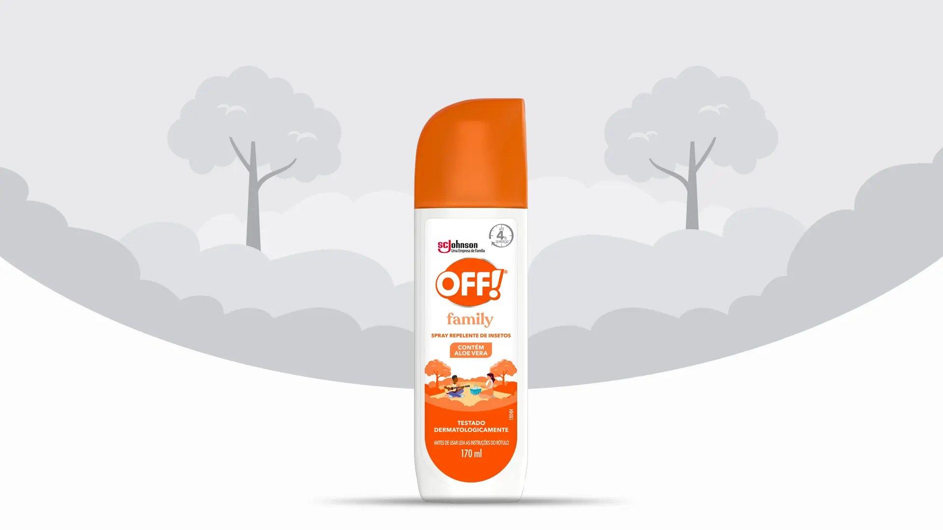 Parte frontal de OFF! Frasco de Active Spray repelente 