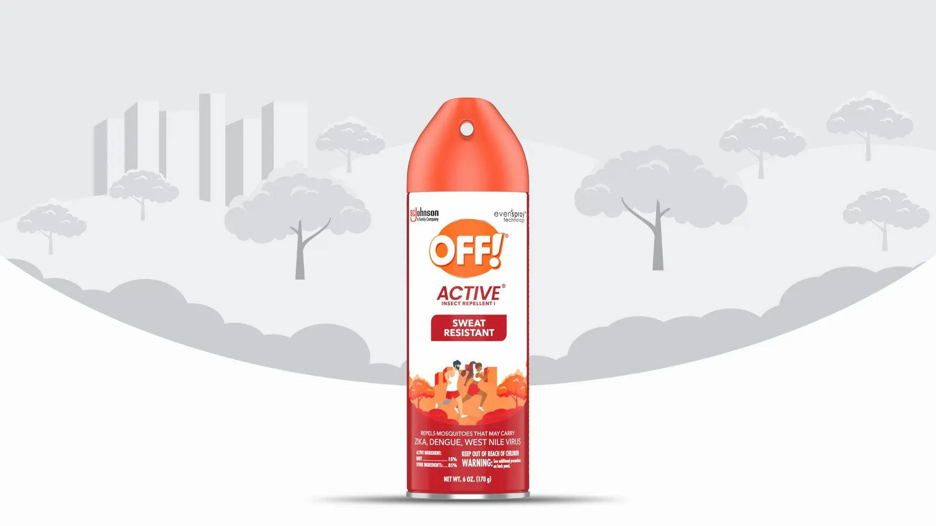 Front of OFF! Active Insect Repellent Can