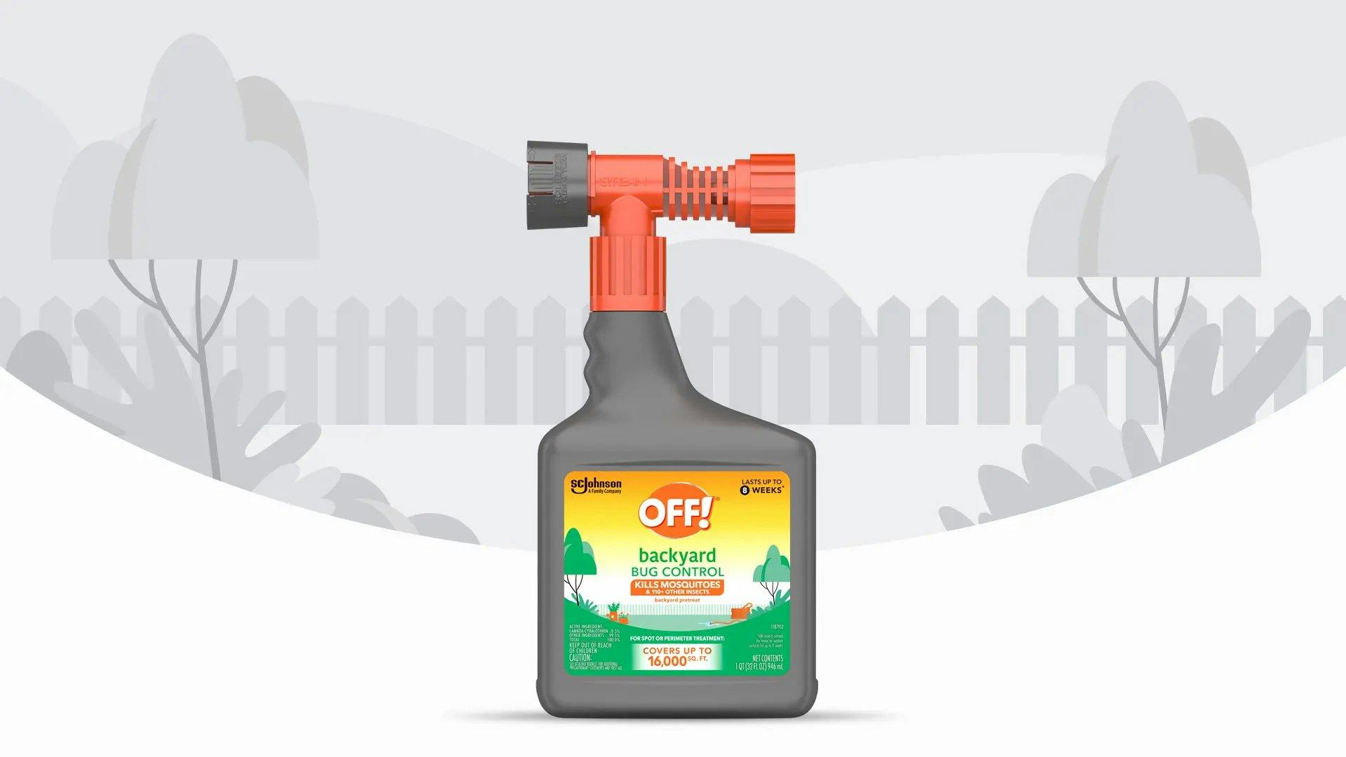 Front of OFF! Backyard Bug Control Insect Repellent Bottle