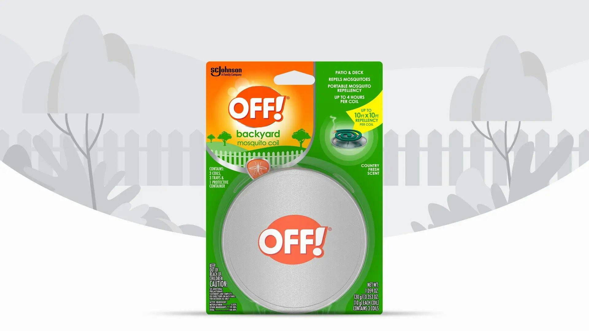 Front of OFF! Backyard Mosquito Coil Package