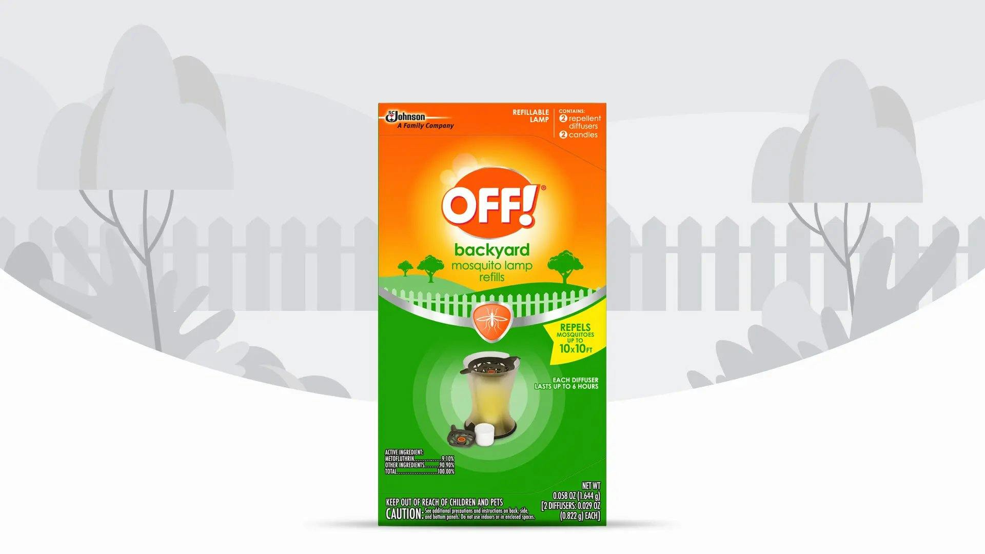 Front of OFF! Backyard Mosquito Lamp Refill Package