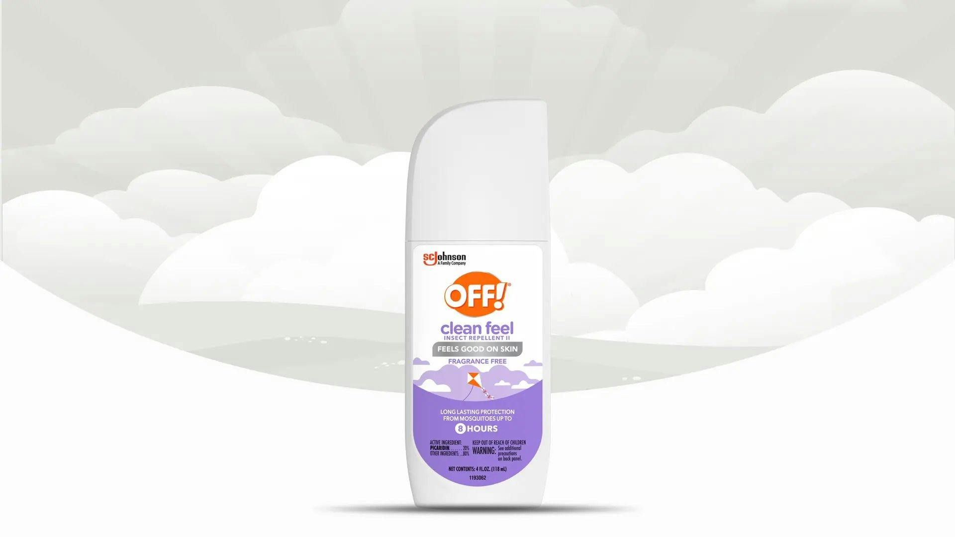 Front of a Clean Feel Insect Repellent II spray bottle