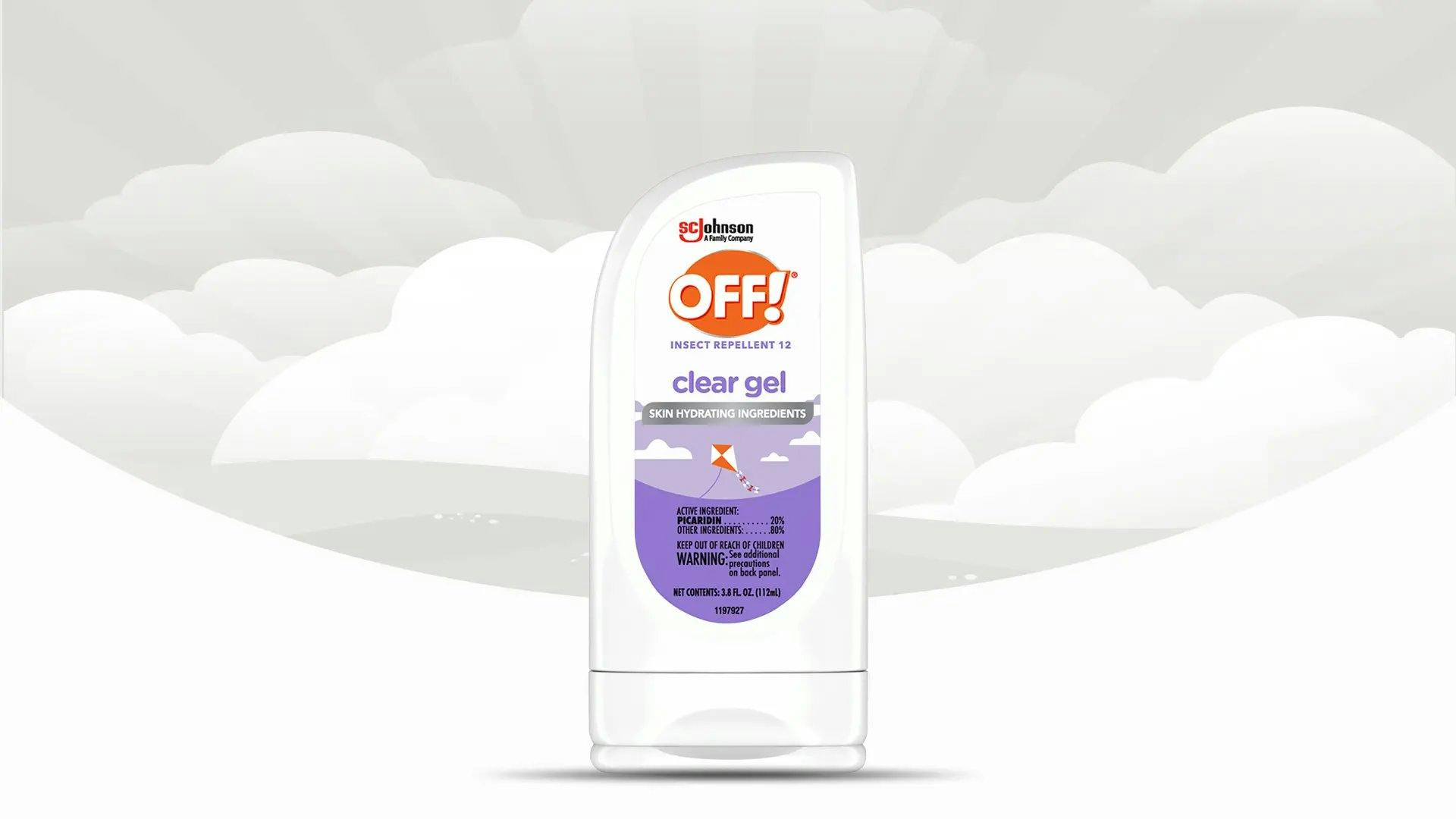 Front of a Clean Feel Insect Repellent 12 gel bottle