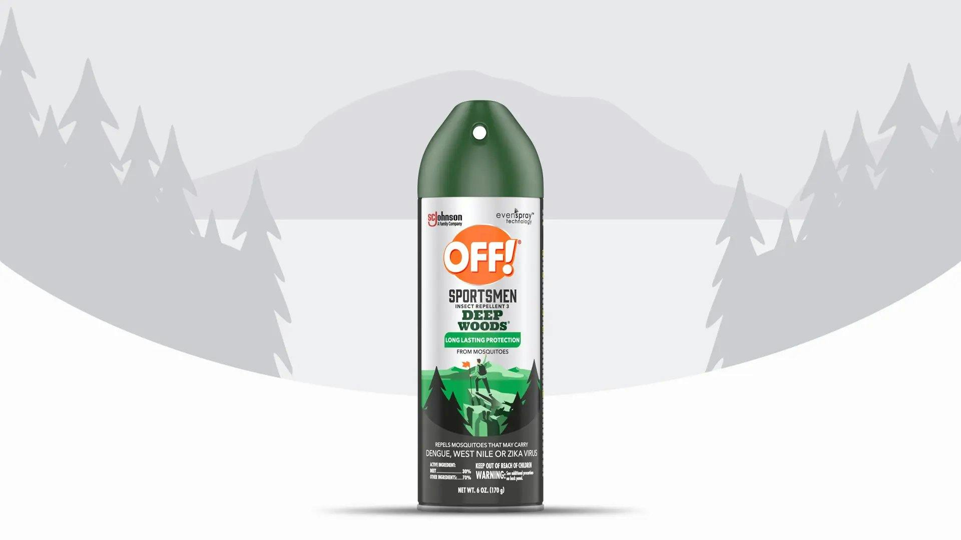 Front of a Deep Woods Insect Repellent 3 can