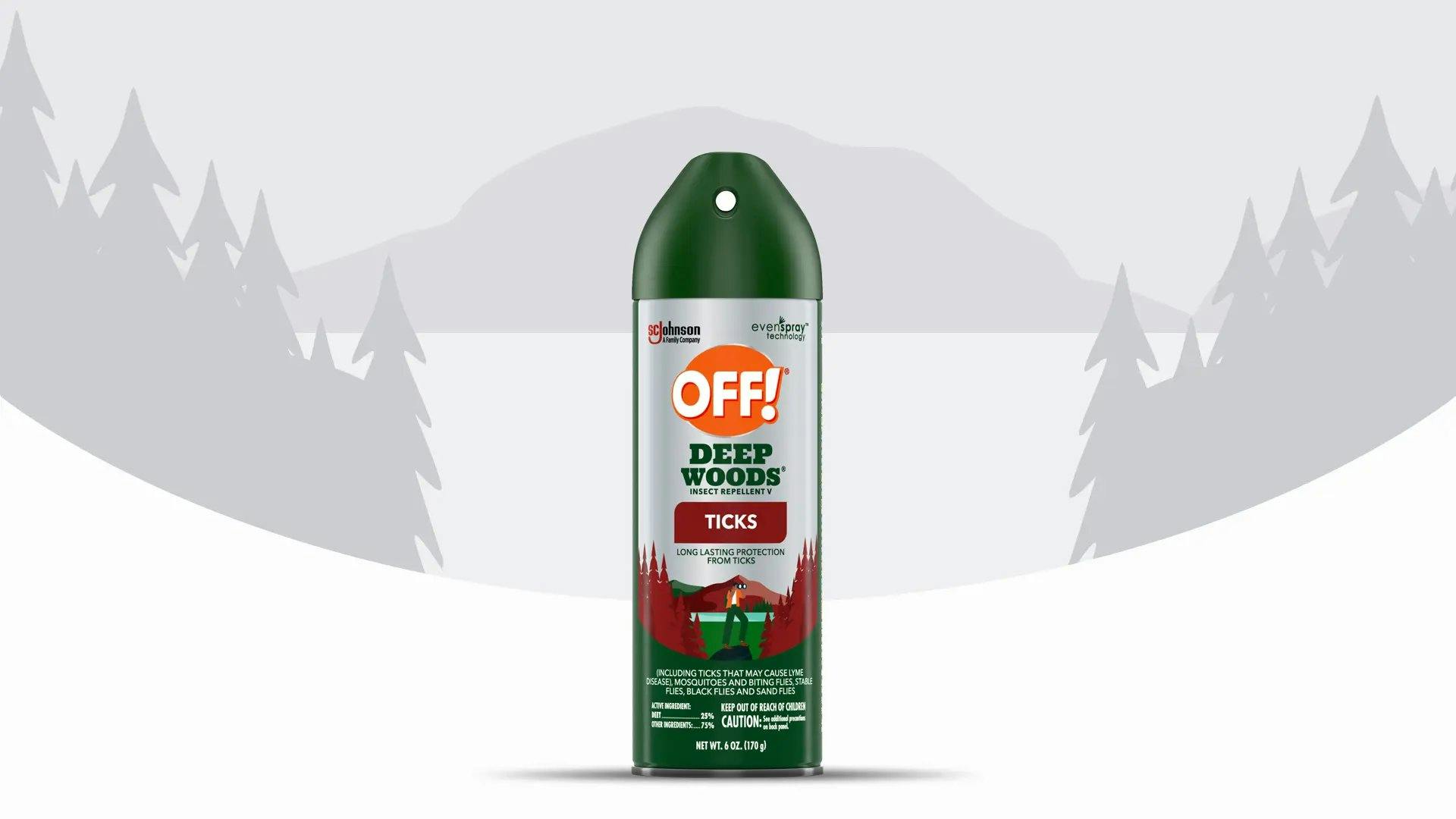 Front of a Deep Woods Insect Repellent V Tick can