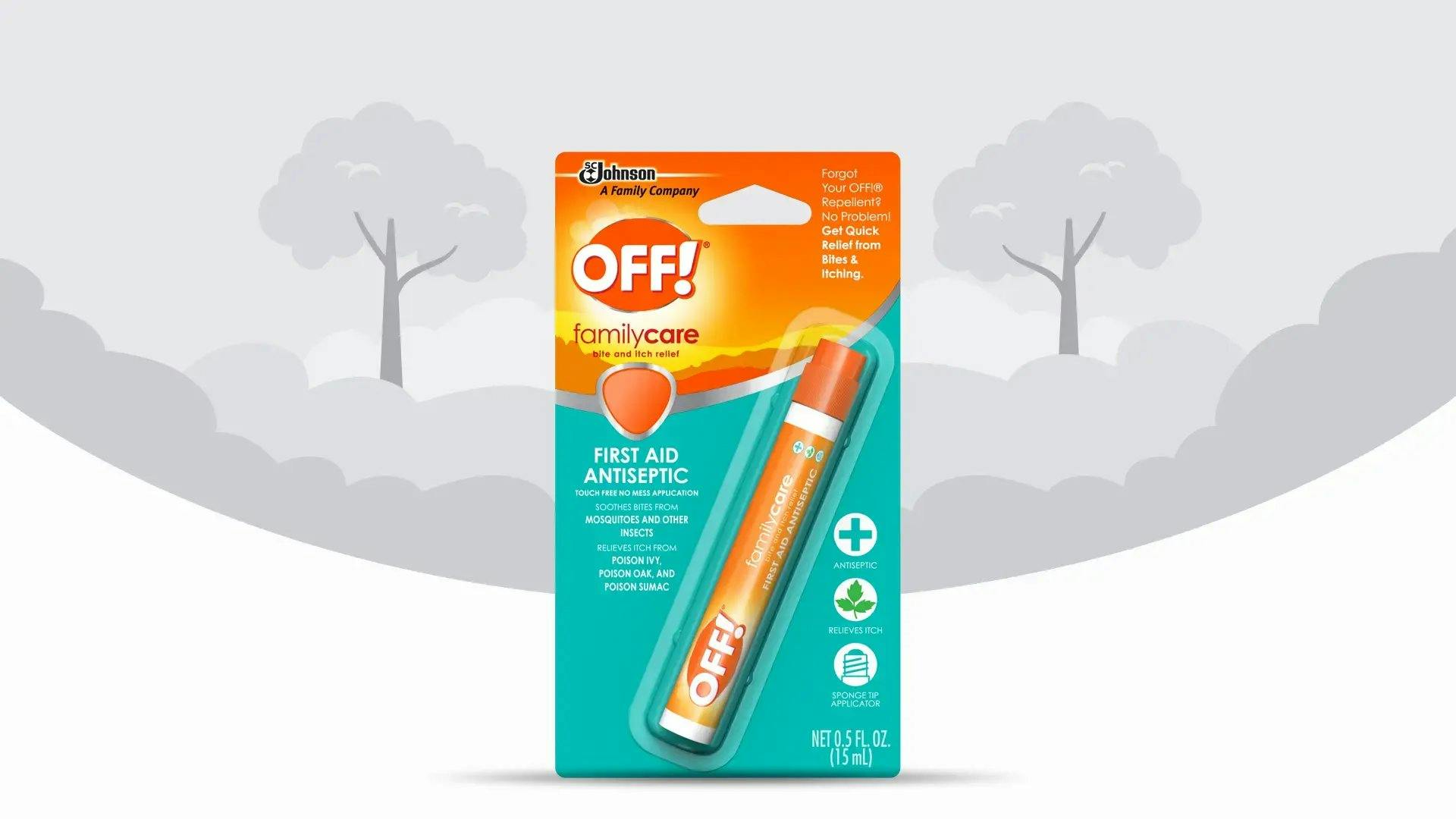 Front of a FamilyCare Bite and Itch Relief Dauber Pen package