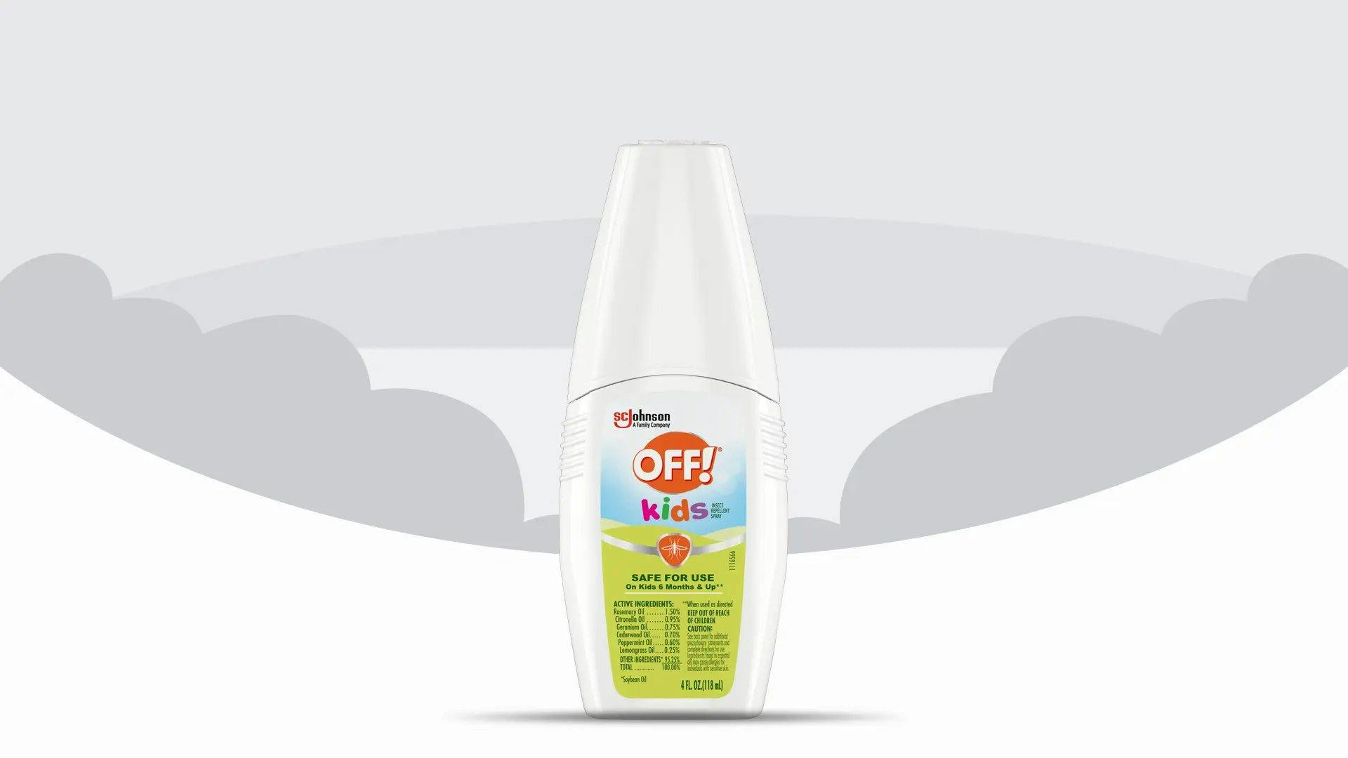 Front of a Kids Insect Repellent spray bottle